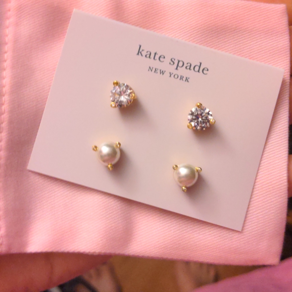 NEW - Kate Spade Rise & Shine Stud Earrings Set of 2